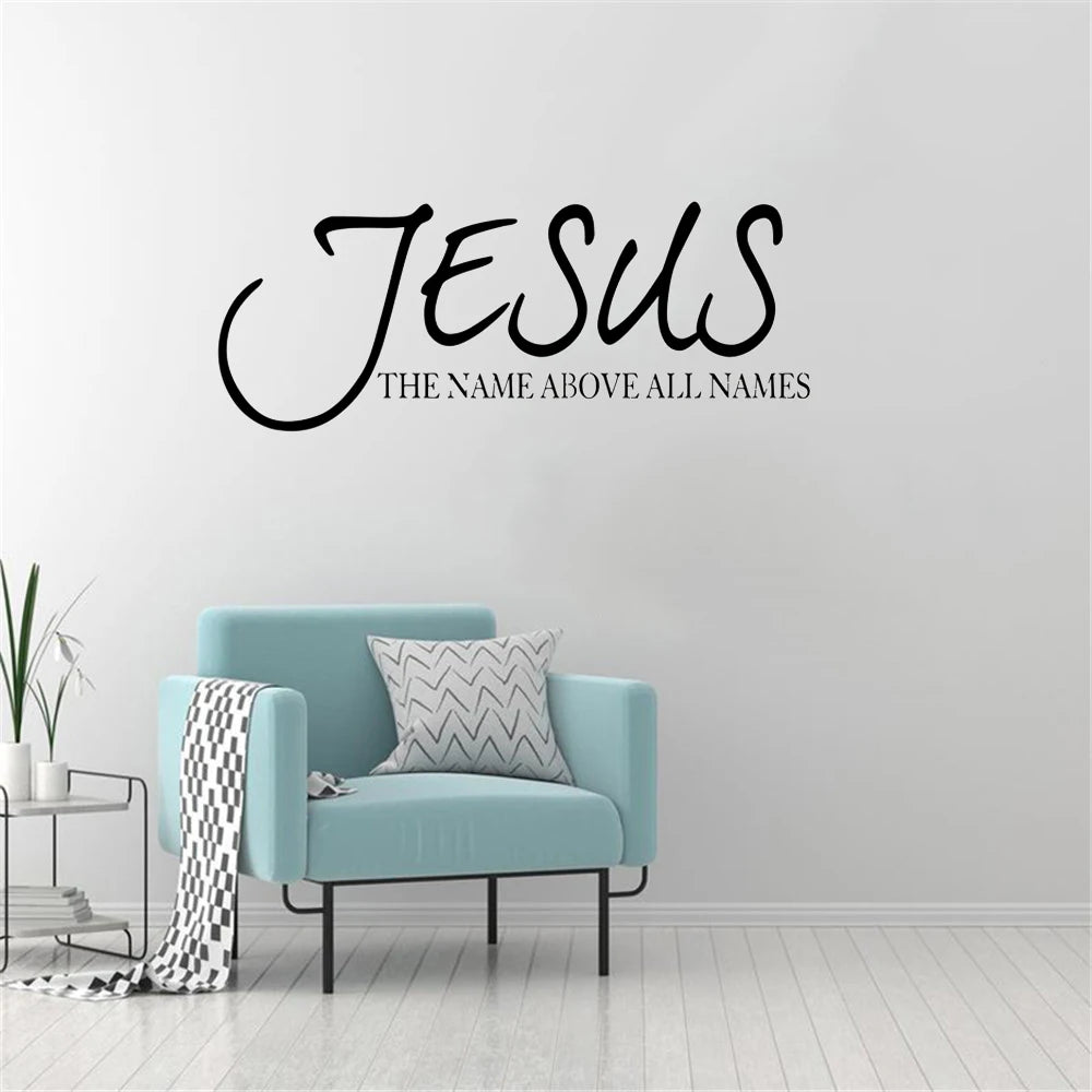 Jesus Name Above All Names Quote Wall Decal Vinyl Sticker