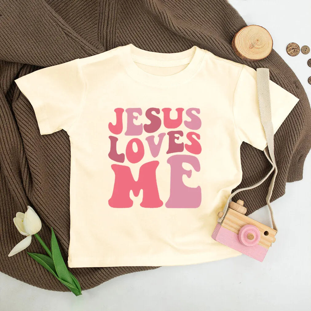 Jesus Loves Me Kids Retro T-shirt