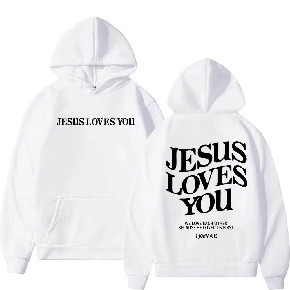 Jesus Loves You Pull Over Hoodie