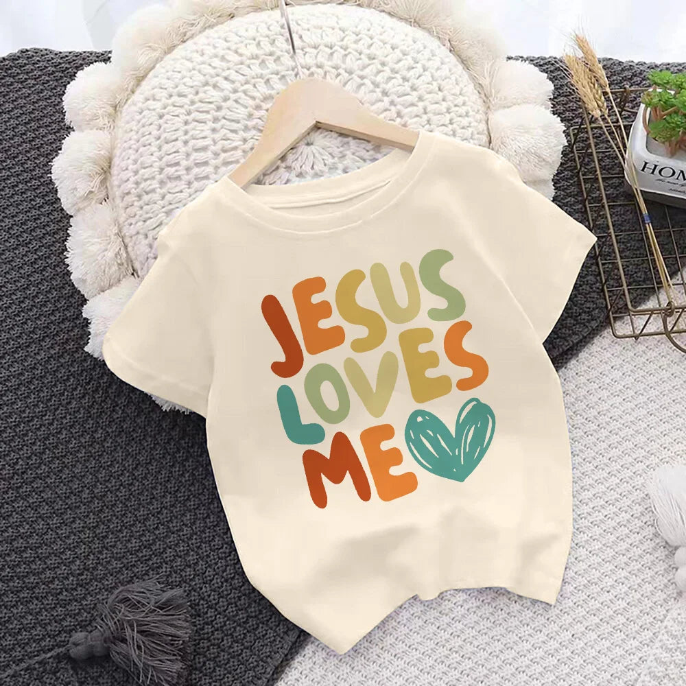 Jesus Loves Me Kids Retro T-shirt