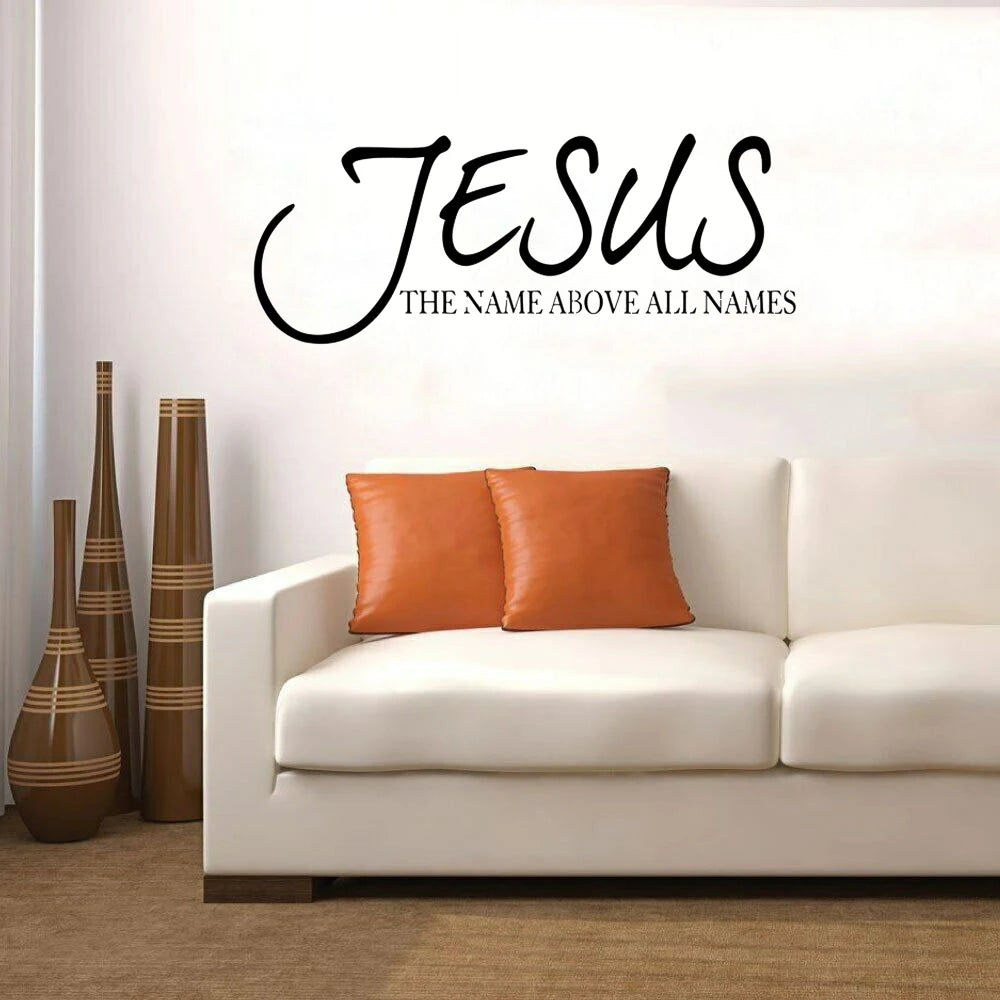 Jesus Name Above All Names Quote Wall Decal Vinyl Sticker