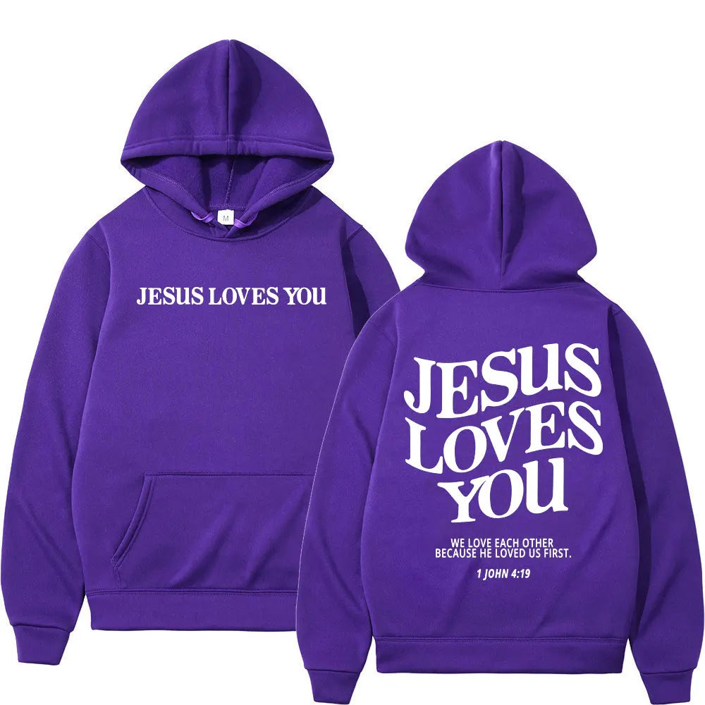 Jesus Loves You Pull Over Hoodie