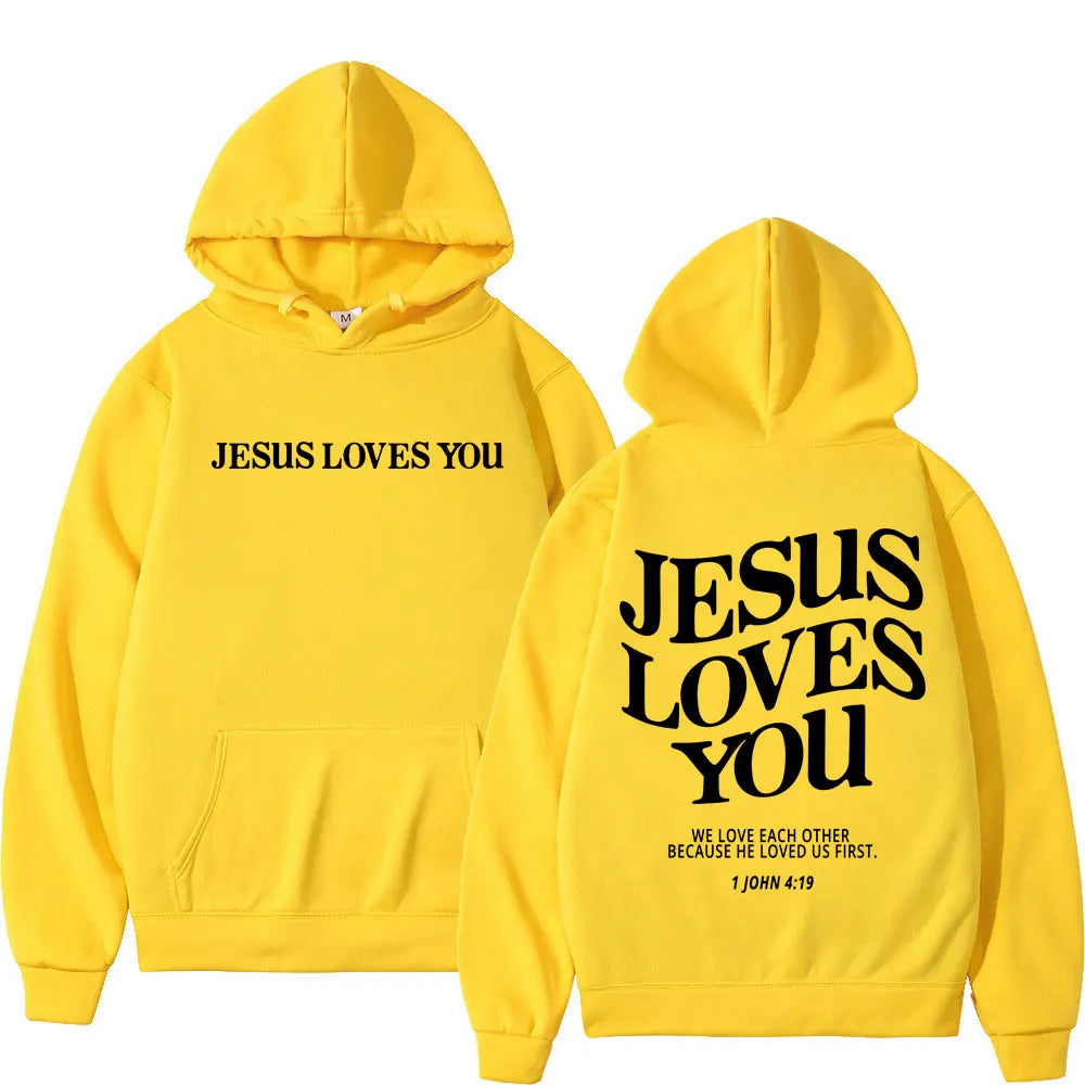 Jesus Loves You Pull Over Hoodie