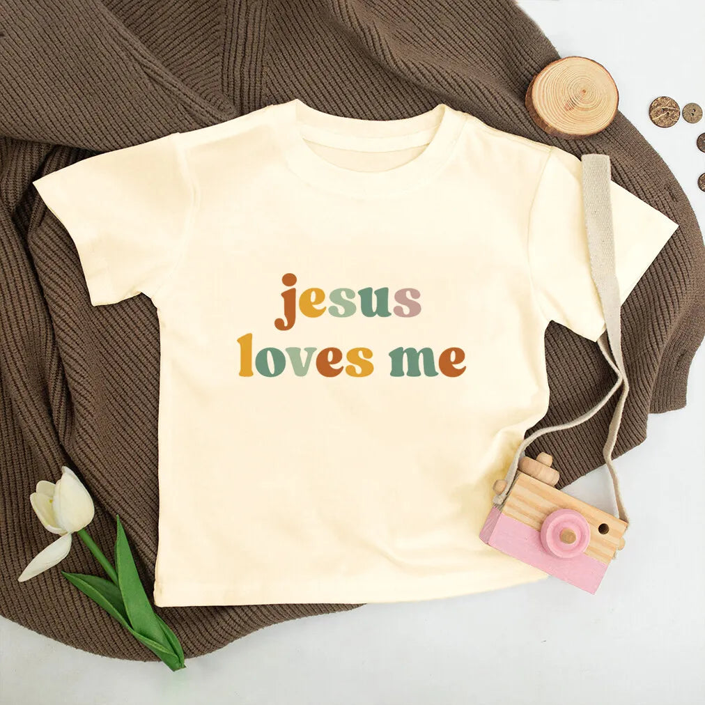 Jesus Loves Me Kids Retro T-shirt