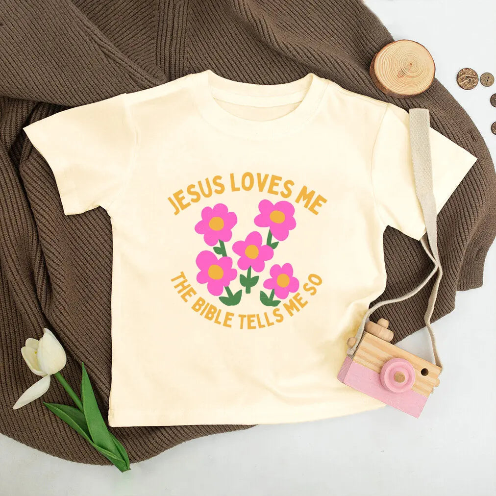 Jesus Loves Me Kids Retro T-shirt