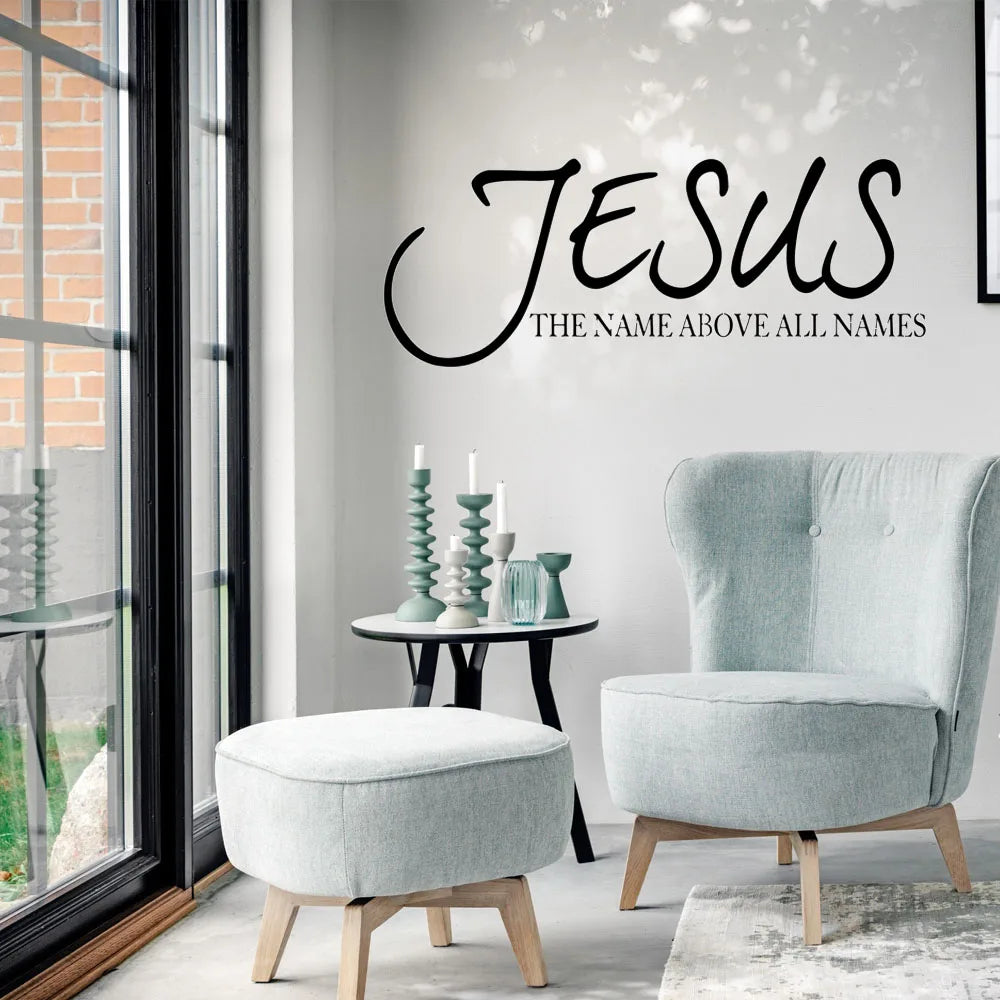 Jesus Name Above All Names Quote Wall Decal Vinyl Sticker