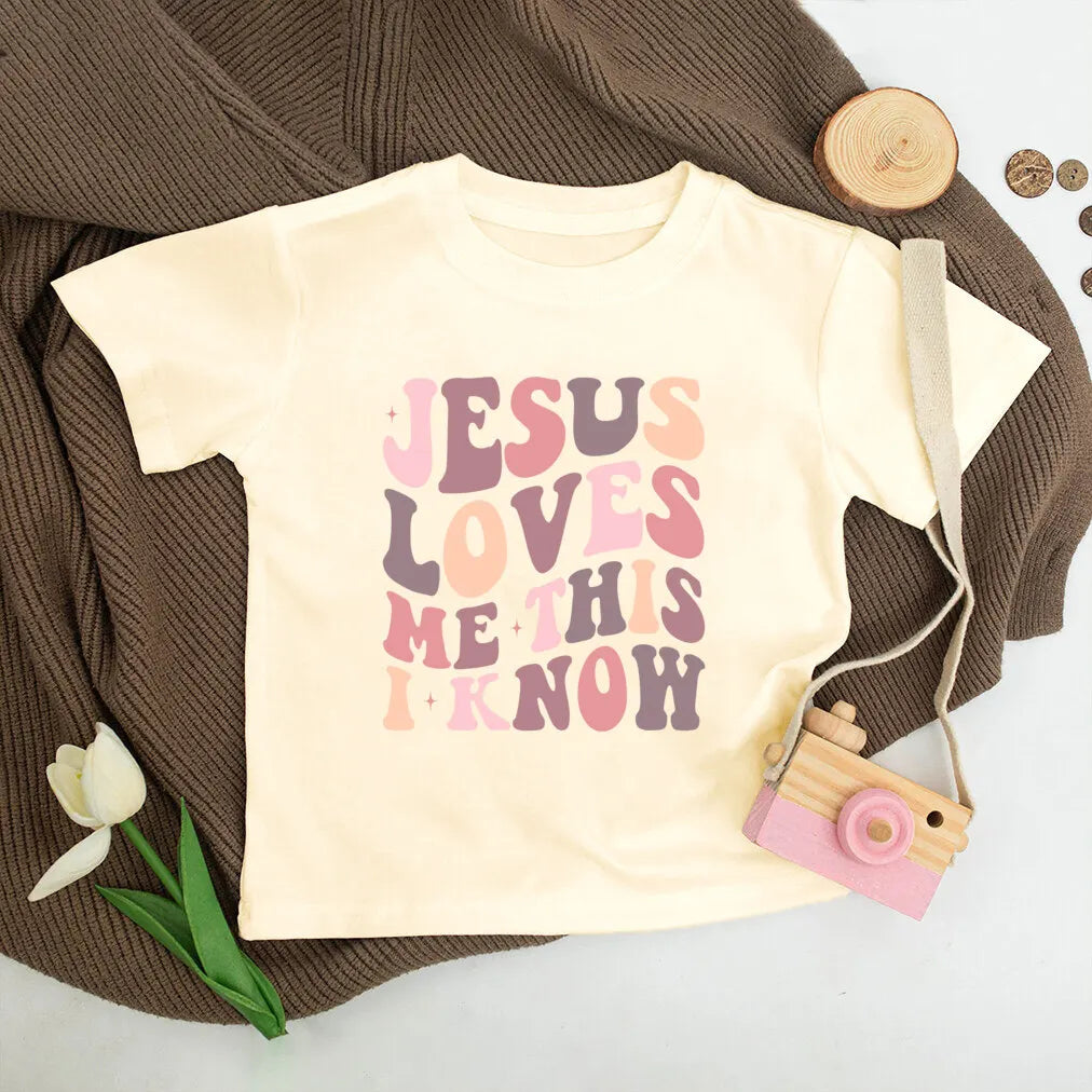 Jesus Loves Me Kids Retro T-shirt