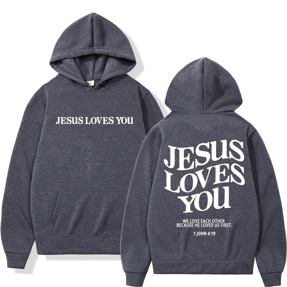 Jesus Loves You Pull Over Hoodie