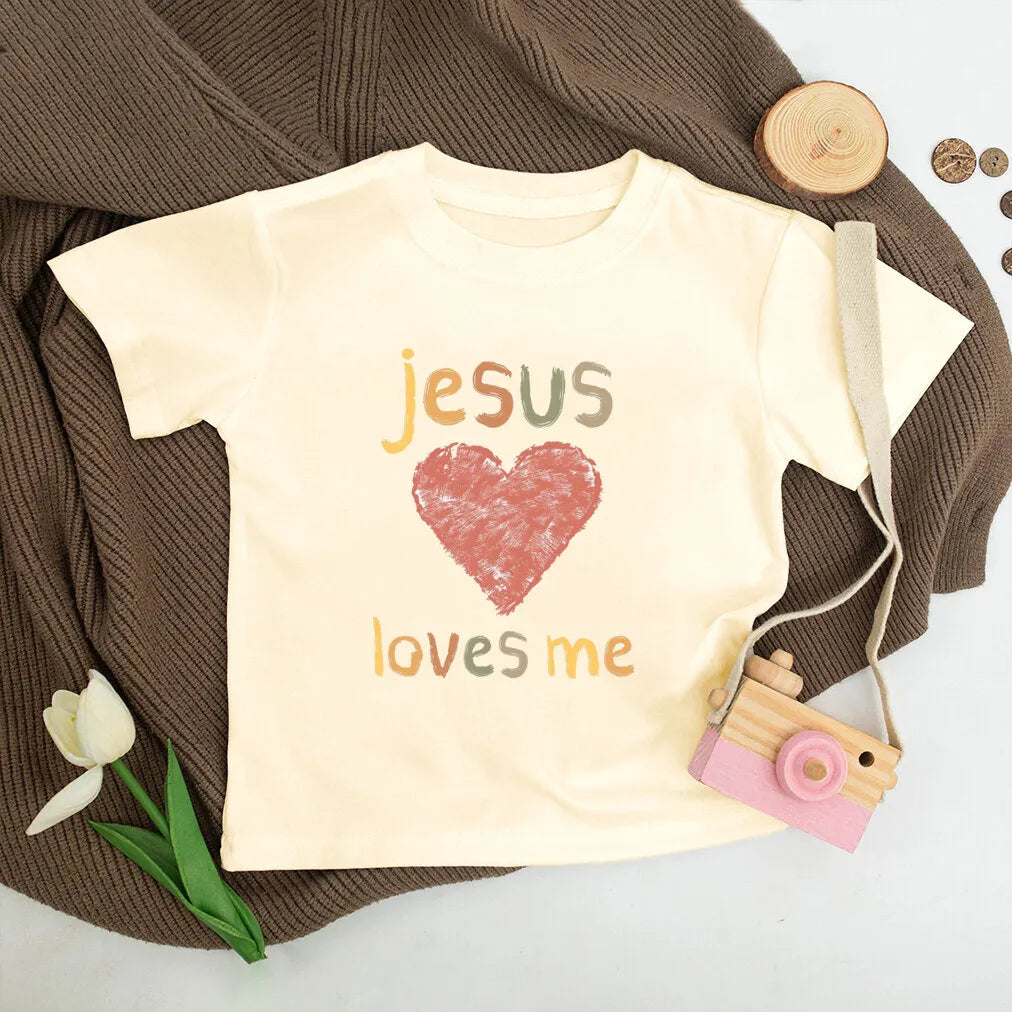 Jesus Loves Me Kids Retro T-shirt