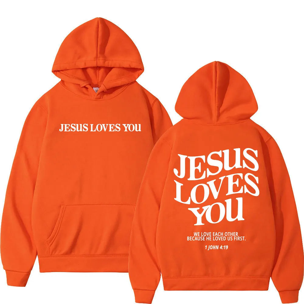 Jesus Loves You Pull Over Hoodie