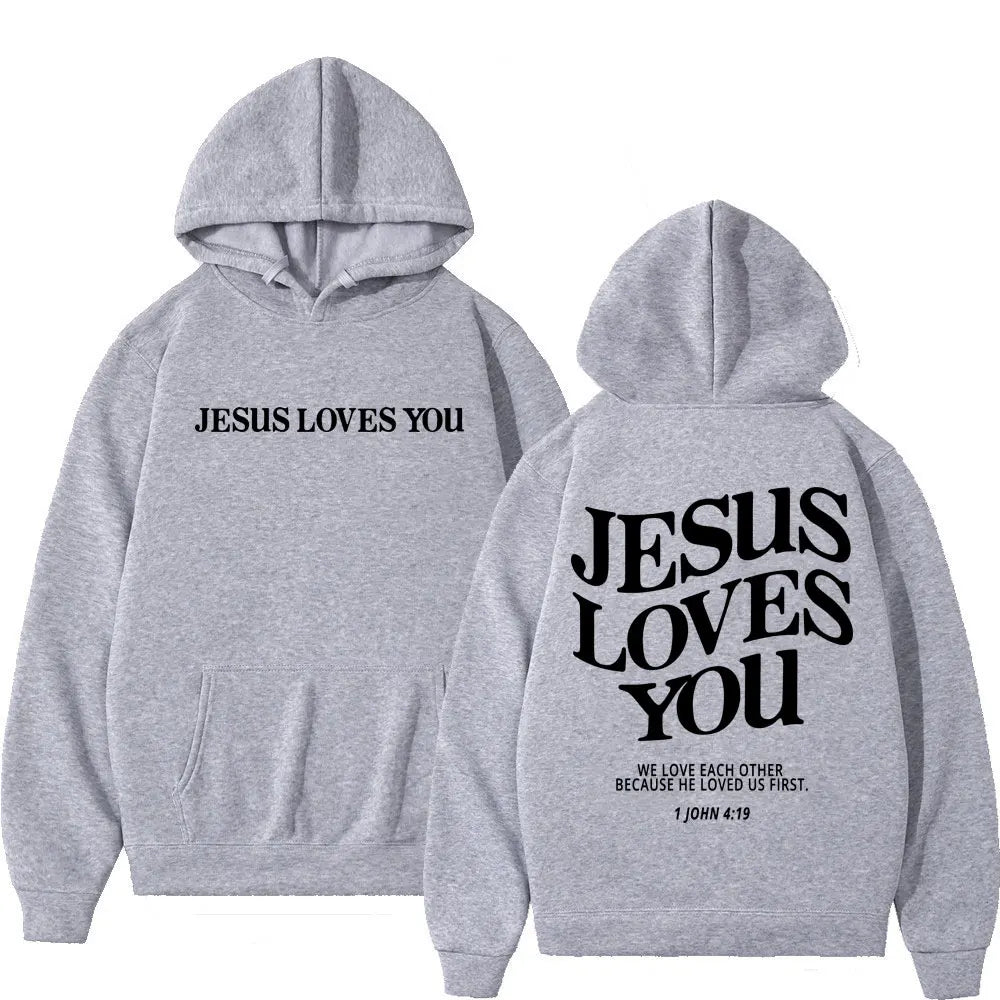 Jesus Loves You Pull Over Hoodie