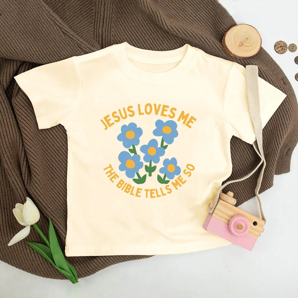 Jesus Loves Me Kids Retro T-shirt