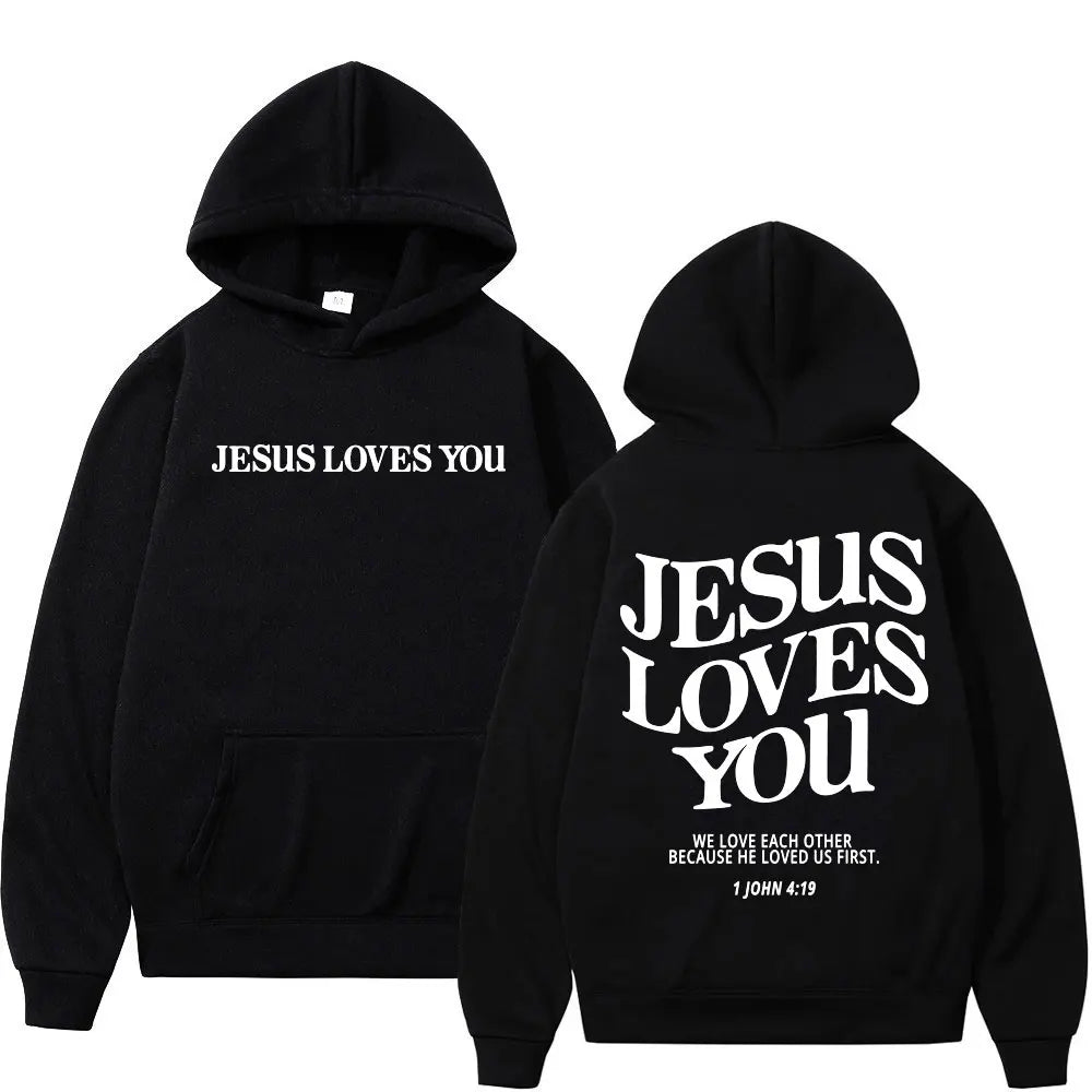 Jesus Loves You Pull Over Hoodie